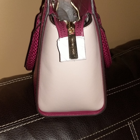 Michael Kors Selma Snakeskin Embossed Satchel - Picture 6 of 8